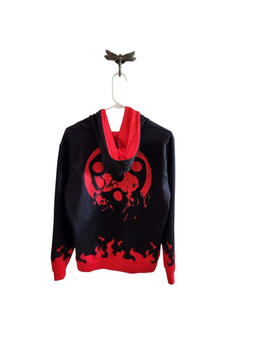 Naruto Akatsuki Itachi Uchiha Flame Zip-Up Hoodie